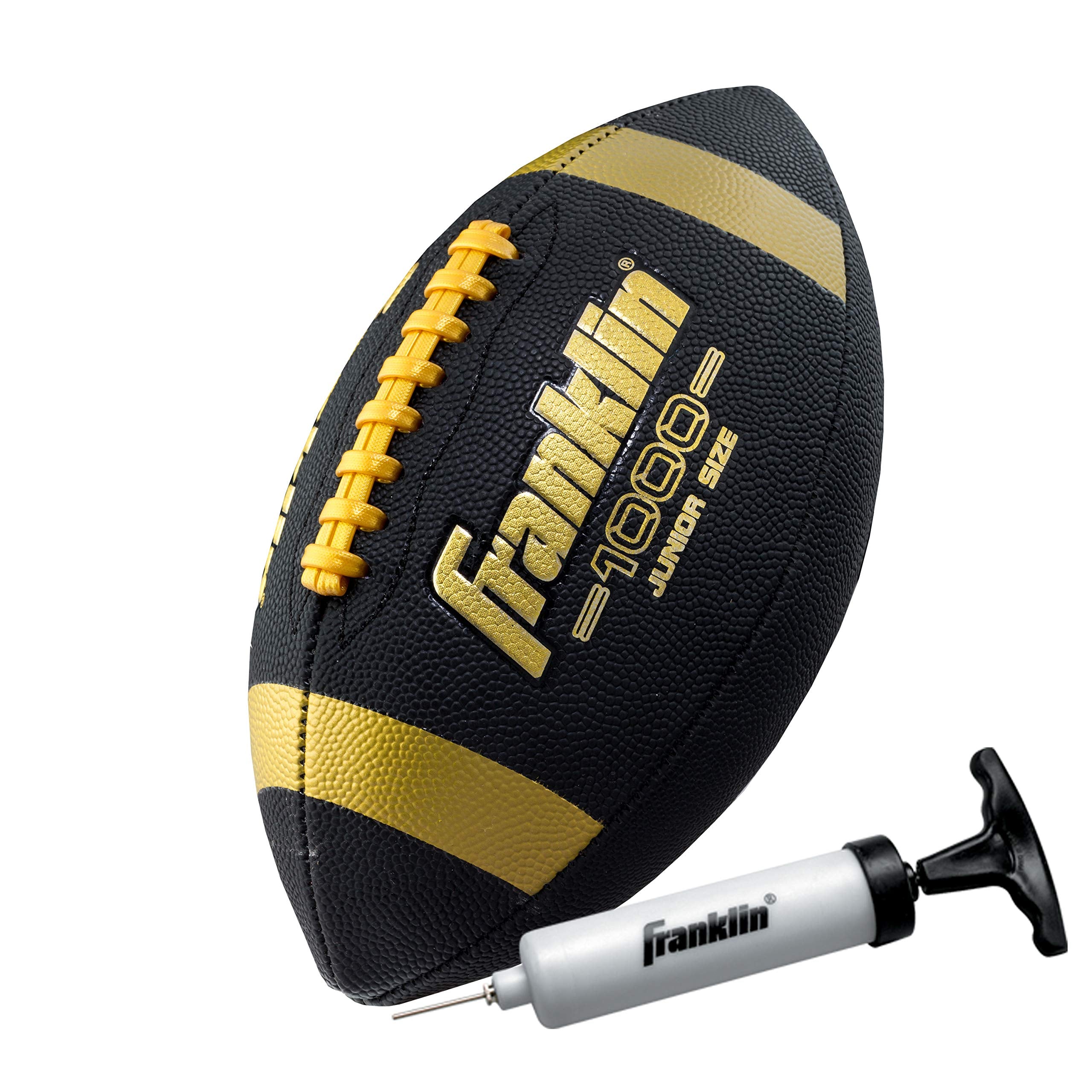 Franklin Sports Youth + Adult Footballs - Extra Grip 1000 Official Size, Junior + Pee Wee Kids - 1 + 12 Packs